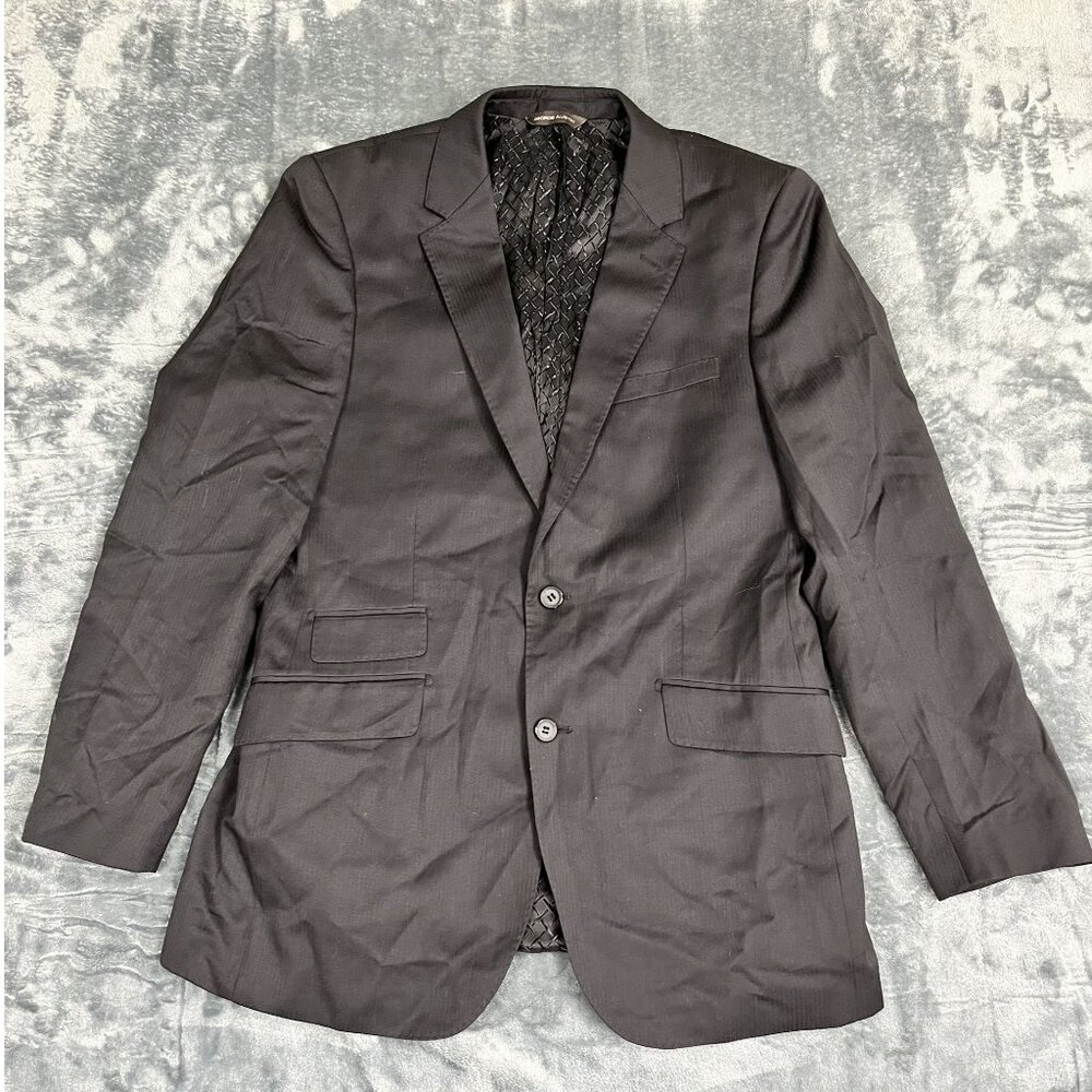 George Austin Fine Luxury Wool & Cashmere Black Mens Blazer Size 40R
